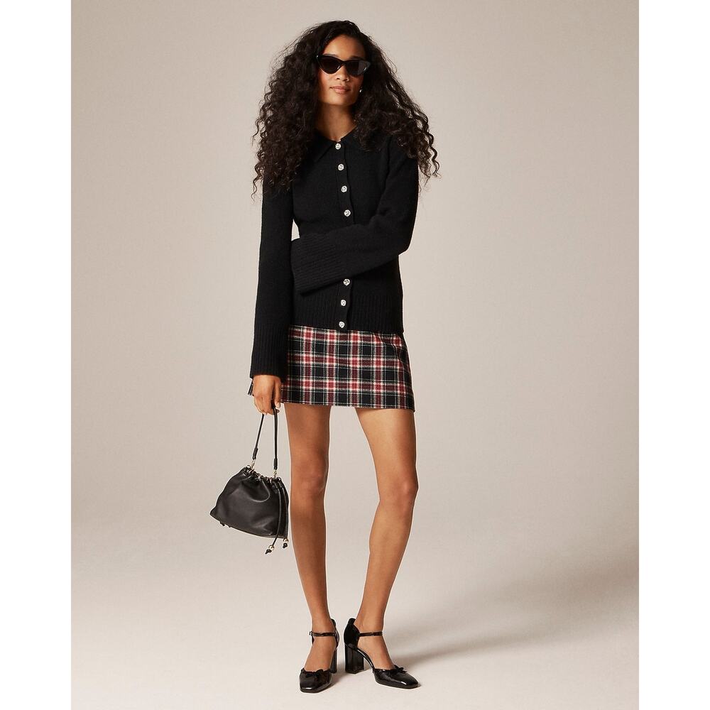 J. Crew Milano Stitch Cinched Waist Cardigan with Embellished Buttons Size M NWT - Picture 2 of 9
